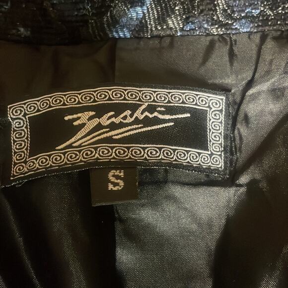 Vintage Sasha Fabiani bohemian mixed media brocade patchwork long jacket S - Picture 15 of 16